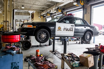 Police car maintenance 