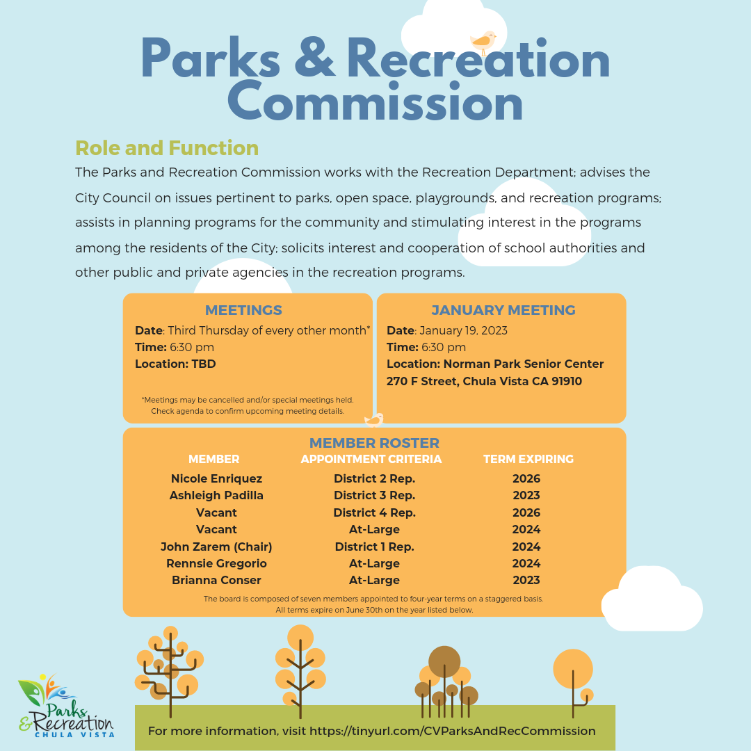 commission, parks, recreation, meeting