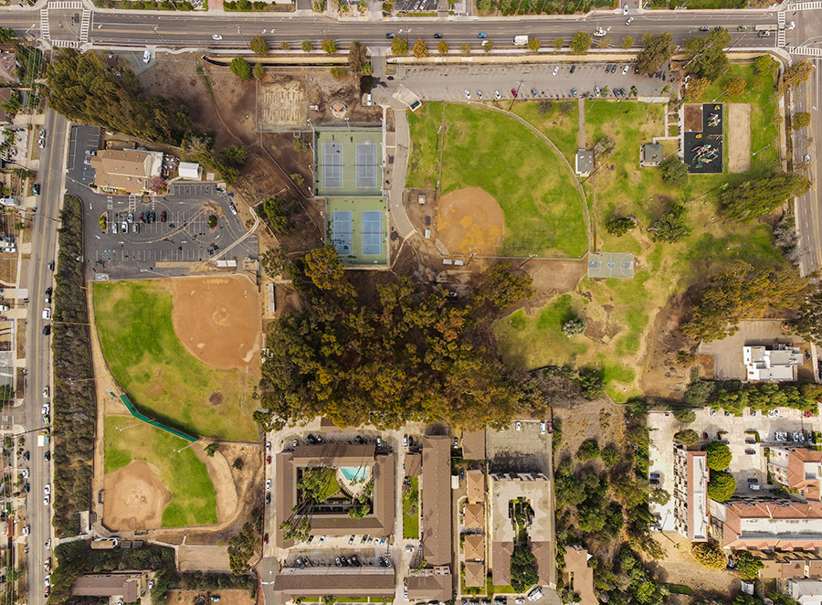 Overview Drone picture of Eucalyptus Park November 2022