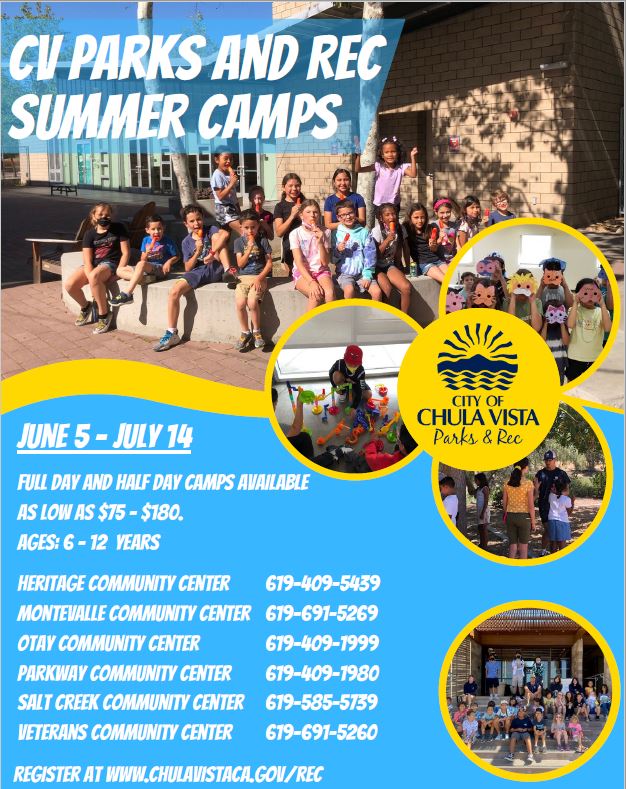 DAY CAMPS City Of Chula Vista