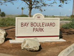 Bay Blvd Park Sign