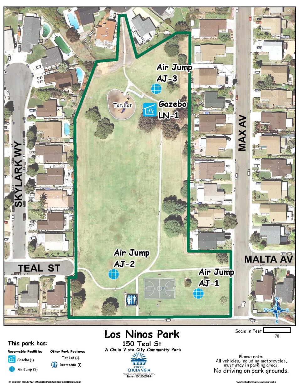 Los Ninos Park Map