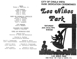 Los Ninos Park - Dedication Program