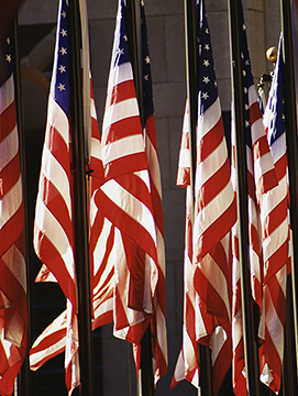 flags in a row